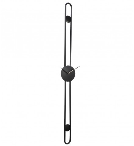 Long Striped Black Wall Clock